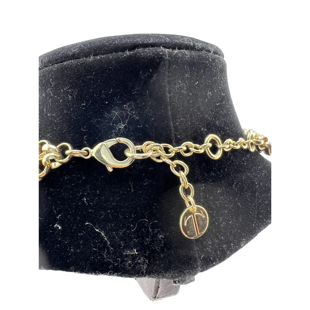Vintage Women's Gold-Tone Layered Open Intertwined Oval Link Chain‎ Necklace